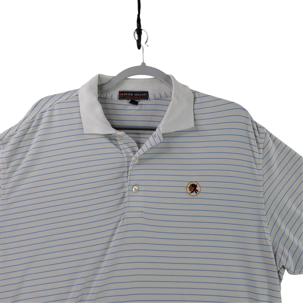 Peter Millar Seminole Golf Club Polo Mens Med Stripe Summer Comfort Juno Beach
